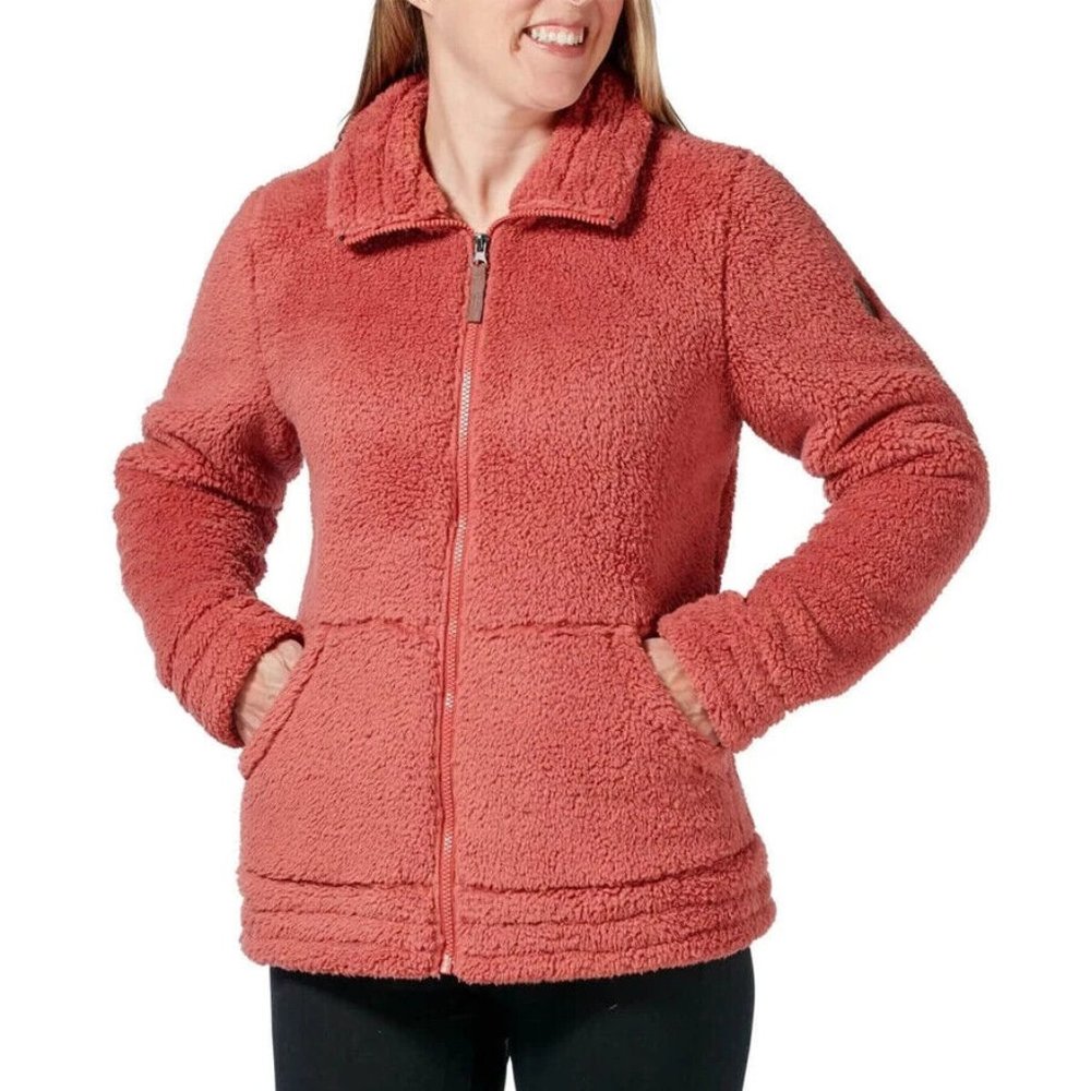 Free Country Women's Outbound Heather Butter Pile Fleece Jacket Soft Sz 2XL